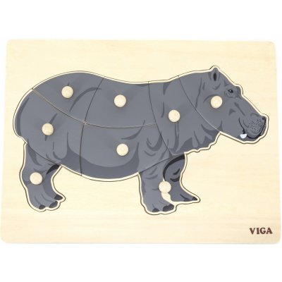 Viga 44604 Montessori Puzzle Hroch – Zbozi.Blesk.cz