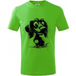 černobílá karikatura jezevčík tričko dětské bavlněné apple green – Hledejceny.cz