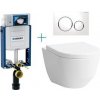 Kompletní WC sada Geberit Kombifix Eco tlačítko Sigma20 bílá/chrom lesk/bílá WC Laufen Pro + sedátko 110.302.00.5 BY4
