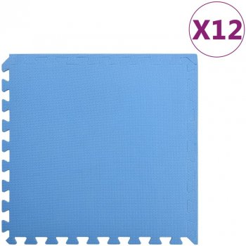 vidaXL Podlahové rohože 12 ks 4,32 m² EVA pena Modrá