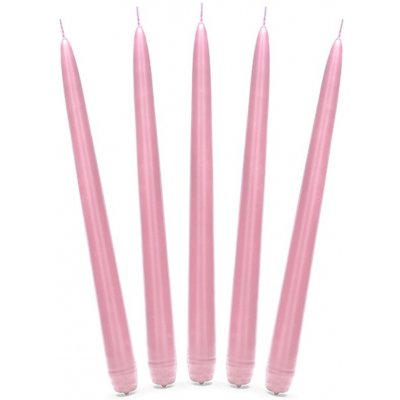 PartyDeco Svíčka kónická 24cm vysoká světle růžová – Zbozi.Blesk.cz