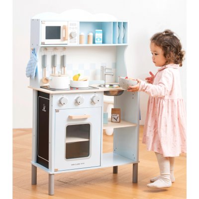 New Classic Toys moderní kuchyňský kout s modrou varnou deskou – Hledejceny.cz