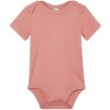 Kojenecké body Babybugz Kojenecké body s krátkým rukávem Dusty rose