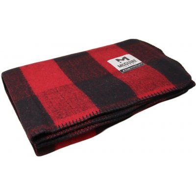 McGuire Gear Vlněná deka 80% vlna obšitá červeno-černá 160 x 230 – Zboží Dáma