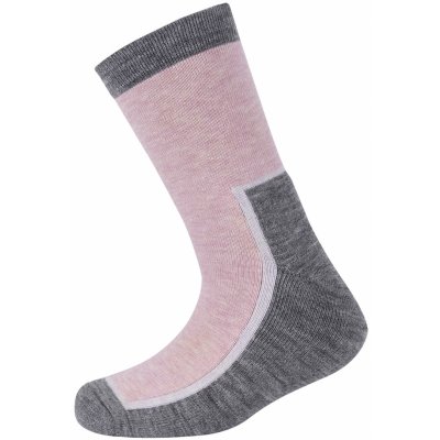 SAFA Dva páry merino ponožek NEVADA s vlněným froté šedá/růžová – Sleviste.cz