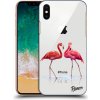 Pouzdro a kryt na mobilní telefon Apple Pouzdro Picasee silikonové Apple iPhone X/XS - Flamingos couple čiré