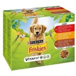 Purina Friskies Dog Adult výběr s hovězím kuřetem a jehněčím ve šťávě 12 x 100 g – Hledejceny.cz