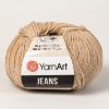 Příze Pletací / háčkovací příze YarnArt GINA / JEANS 48 béžová, jednobarevná, 50g/160m