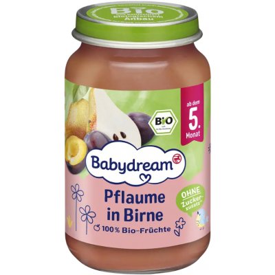 Babydream BIO ovocné pyré švestka a hruška 190 g – Zboží Dáma Babydream BIO ovocné pyré švestka a hruška 190 g – Zboží Dáma