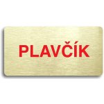 Accept Piktogram "PLAVČÍK II" (160 × 80 mm) (zlatá tabulka - barevný tisk bez rámečku) – Zbozi.Blesk.cz