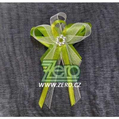 Vonička (vývazek) svatební - zelené jablko s perlovým květem – Zboží Dáma