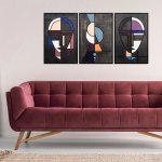ASIR Nástěnná dekorace dřevo HLAVY 39 x 59 cm (3 kusy) – Zboží Dáma
