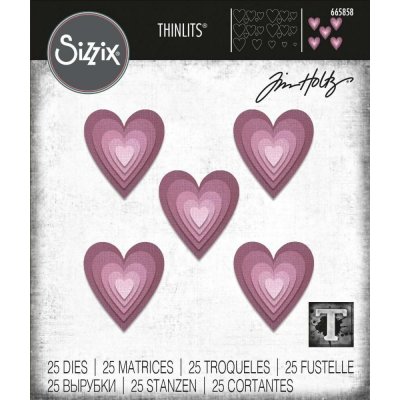 Sizzix Thinlits vyřezávací šablony 25 ks srdce – Hledejceny.cz