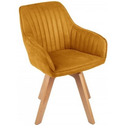 Interior DE Livorno hnědo-žlutá samet otočná 2 ks – Zboží Mobilmania