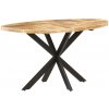Jídelní stůl Petrashop Jídelní stůl 140 x 80 x 75 cm masivní mangovníkové dřevo Hnědá