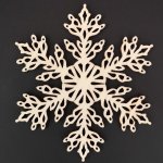 AMADEA Dřevěná ozdoba vločka 9 cm – Hledejceny.cz