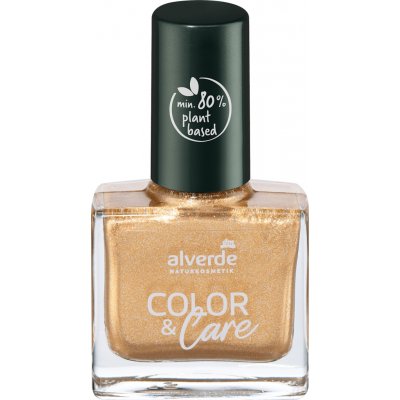 alverde NATURKOSMETIK lak na nehty Color & Care 190 Sparkling Gold 10 ml – Zboží Dáma