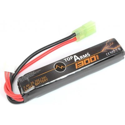 TopArms Akumulátor Li-Po 7,4V 1300mAh 20C/30C 93x18x18mm Mini Tamiya – Zbozi.Blesk.cz