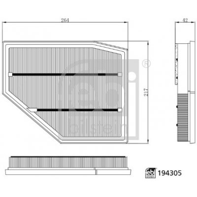 Vzduchový filtr FEBI BILSTEIN 194305 – Hledejceny.cz