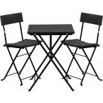 Stilista M87067 Zahradní polyratanový set černý 1 + 2 – Hledejceny.cz