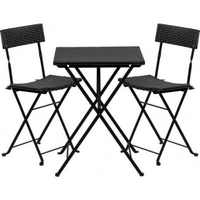 Stilista M87067 Zahradní polyratanový set černý 1 + 2 – Hledejceny.cz