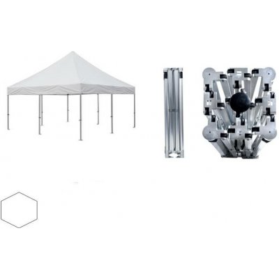 TENTino BIG HEXAGON 5x5 m 11A - ČERNÁ – Hledejceny.cz