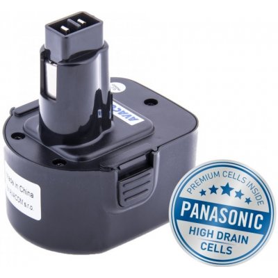 AVACOM ATBD-12Mh-30H Ni-Mh 12V 3000mAh BLACK & DECKER A9252 Ni-Mh 12V 3000mAh, články PANASONIC - neoriginální – Zboží Mobilmania