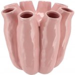 Růžová keramická váza Luna Tube Pink - Ø 24*24 cm - daan kromhout – Zboží Dáma