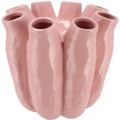 Růžová keramická váza Luna Tube Pink - Ø 24*24 cm - daan kromhout – Zboží Dáma
