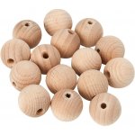 EFCO Dřevěné koule přírodní 45mm s otvorem (25ks) – Zboží Dáma