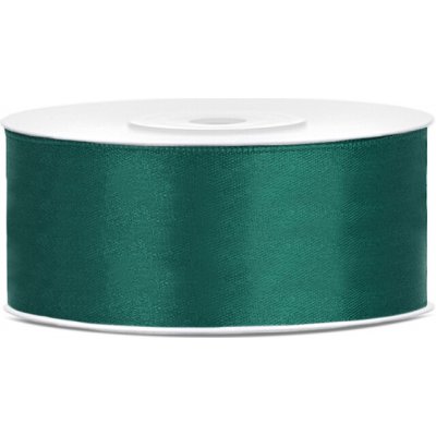 PartyDeco Stuha saténová zelená tmavá, 25 mm x 25 m – Zboží Mobilmania