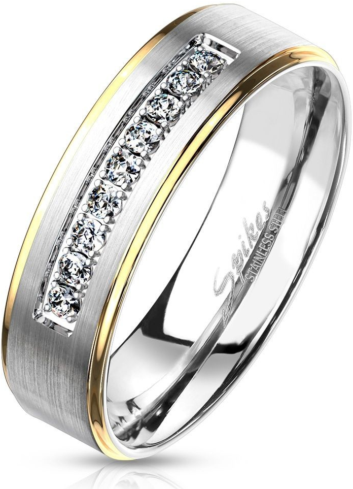 Spikes USA OPR0109 dámský ocelový prsten se zirkony OPR0109 6 od 699 Kč -  Heureka.cz