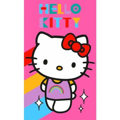 Carbotex Dětský ručník Hello Kitty Rainbow 30 x 50 cm – Zboží Dáma