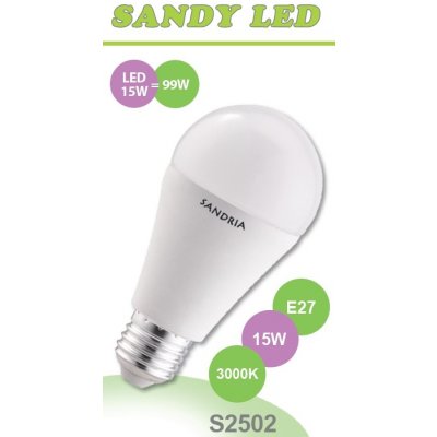 Sandria LED žárovka SANDY LED S2502 15W teplá bílá – Hledejceny.cz