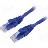 síťový kabel Qoltec 54530 Patch, U/UTP, 6, lanko, Cu, PVC, 1m, modrý