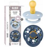 Bibs x Liberty Colour kaučuk dudlík kulatý 2ks baby blue steel blue – Zboží Dáma