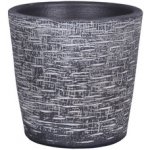 Obal na květník PIRAN keramický černý pr.16x15cm černá – Hledejceny.cz