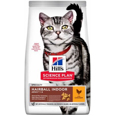 Hill's Science Plan Feline Adult Hairball for Indoor cats Chicken 3 kg – Zboží Mobilmania