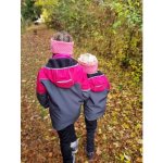 dětská softshellová bunda Fantom dvoubarevná šedo růžová – Sleviste.cz