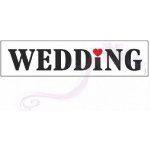 Registrační značka WEDDING 50*11,5cm – Hledejceny.cz