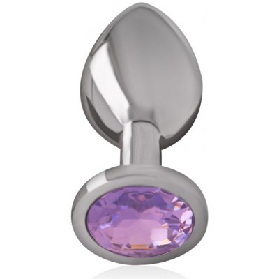 Intense Anal Plug With Violet Glass Size S kovový anální šperk 7 x 2,6 cm – Hledejceny.cz