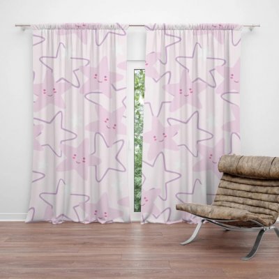Sablio Závěs Veselé hvězdy: 2ks 140x250cm – Hledejceny.cz