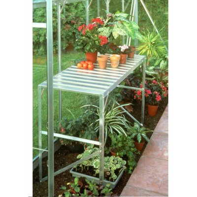 Vitavia Garden AL regál VITAVIA 120x52 cm jednopolicový stříbrný – Sleviste.cz