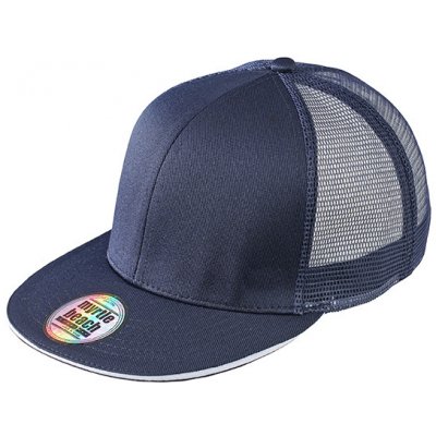 MYRTLE BEACH Pro Cap Mesh 6 Panel rovný kšilt MB6635 Modrá námořní Bílá – Zboží Mobilmania