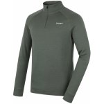 Husky merino mikina Aron Zip khaki – Sleviste.cz
