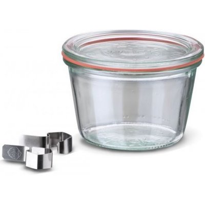 Weck sklenice zavařovací + víčko těsnění 2 spony 370ml – Zboží Dáma