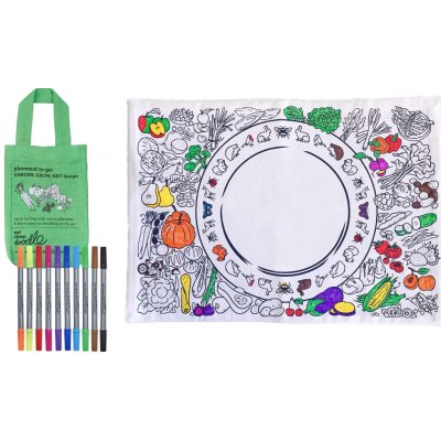 Eatsleepdoodle Prostírání k vybarvení Garden grow eat! Vybarvi a vyper – Hledejceny.cz