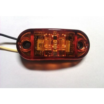 LED poziční obrysové světlo 12V 24V E4 oranžové – Zboží Mobilmania