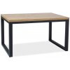 Jídelní stůl SIGNAL Jídelní stůl - LORAS II, 150x90, dýha dub/matná černá