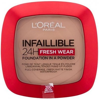 Makeup L'Oréal Paris Infaillible 24H Fresh Wear Foundation In A Powder 200 Golden Sand 9 ml